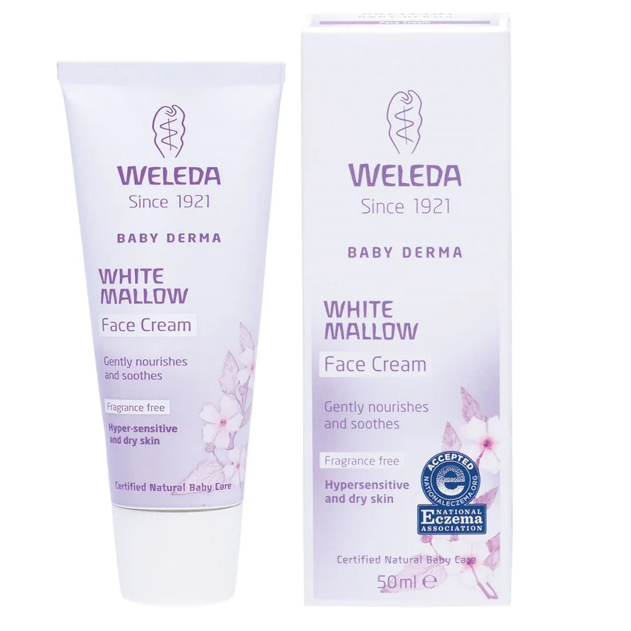 Weleda Baby Derma Fragrance Free White Mallow Face Cream 50mL