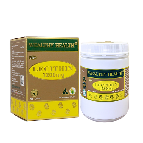Wealthy Health Lecithin 1200mg 200 Capsules Wealthy Health Lecithin 1200mg 200 Capsules