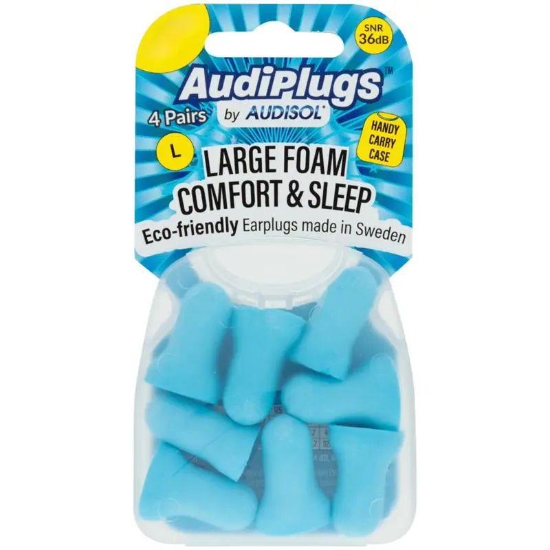 Audiplugs Large Foam Comfort & Sleep 4 Pairs