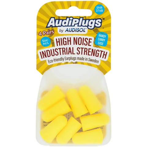 Audiplugs High Noise Industrial Strength Ear Plugs 4 Pairs Audiplugs High Noise Industrial Strength Ear Plugs 4 Pairs