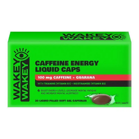Wakey Wakey Caffeine Energy Liquid Capsules 20 Pack Wakey Wakey Caffeine Energy Liquid Capsules 20 Pack