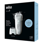 Braun Silk-Epil 5 Epilator Wet And Dry Grey + 4 Extras
