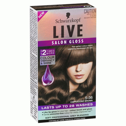 Schwarzkopf Live Salon Gloss 5-36 Cappuccino Brown Schwarzkopf Live Salon Gloss 5-36 Cappuccino Brown
