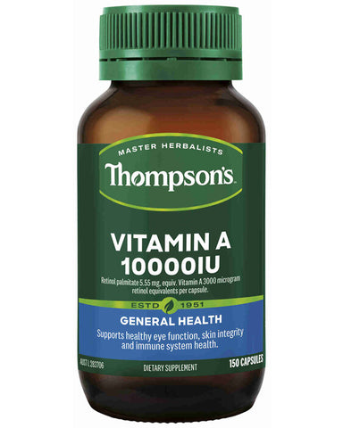 Thompson's Vitamin A 10000iu 150 Capsules Thompson's Vitamin A 10000iu 150 Capsules