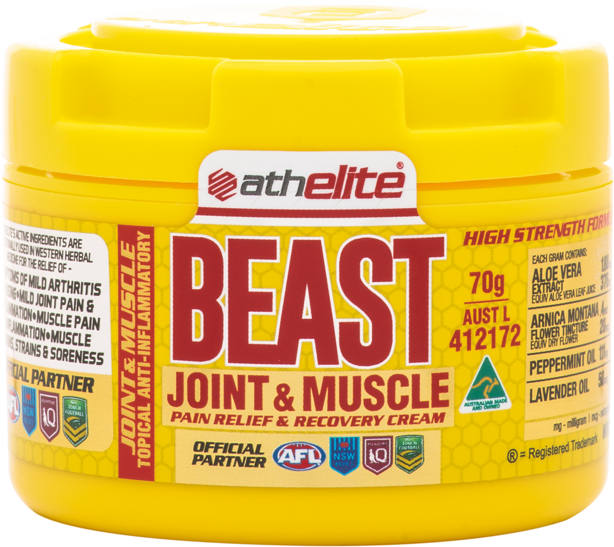 Athelite Beast Joint & Muscle Pain Relief & Recovery Cream 70g
