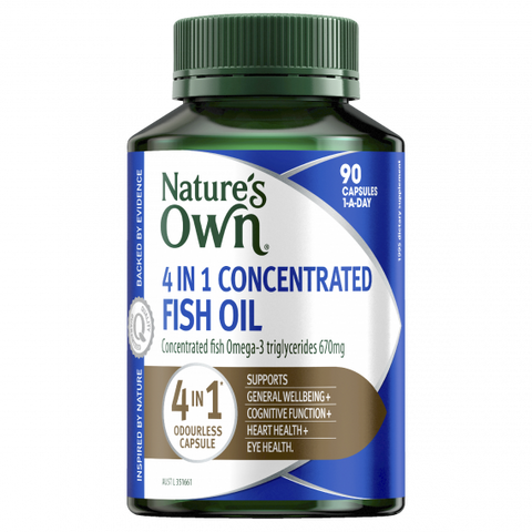 Nature's Own 4 in 1 Concentrated Fish Oil 90 Capsules Nature's Own 4 in 1 Concentrated Fish Oil 90 Capsules