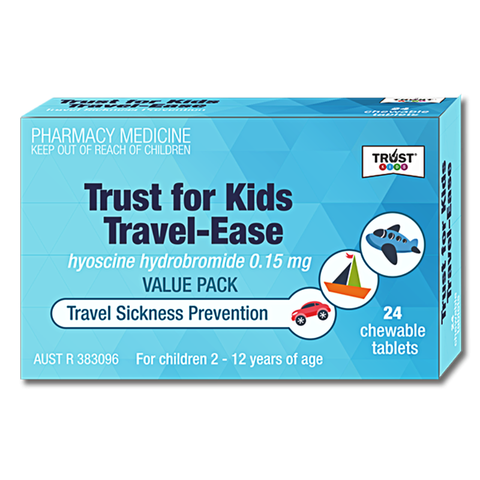Trust for Kids Travel-Ease 24 Chewable Tablets (Limit ONE per Order) Trust for Kids Travel-Ease 24 Chewable Tablets (Limit ONE per Order)