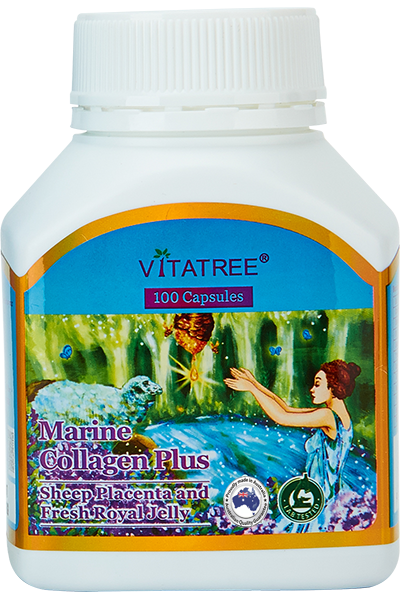 VITATREE Marine Collagen Plus Sheep Placentan and Fresh Royal Jelly 100 Capsules