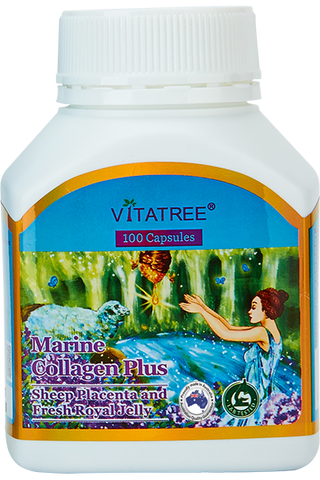 VITATREE Marine Collagen Plus Sheep Placentan and Fresh Royal Jelly 100 Capsules VITATREE Marine Collagen Plus Sheep Placentan and Fresh Royal Jelly 100 Capsules