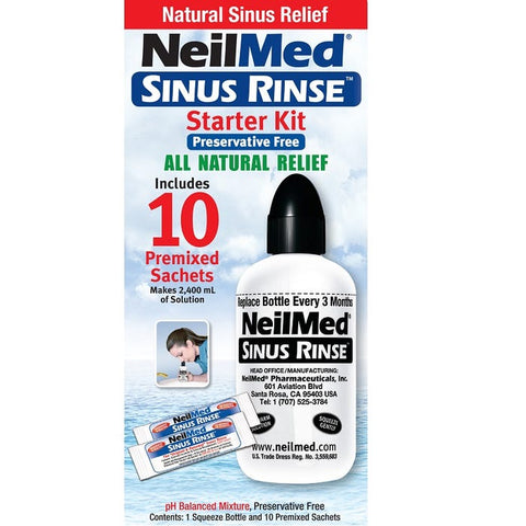 NeilMed Sinus Rinse Starter Kit (Squeeze Bottle + Premixed 10 x Sachets) NeilMed Sinus Rinse Starter Kit (Squeeze Bottle + Premixed 10 x Sachets)