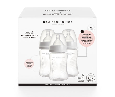New Beginnings Feeding Pp Bottle Triple Pack - 3 x 250mL New Beginnings Feeding Pp Bottle Triple Pack - 3 x 250mL