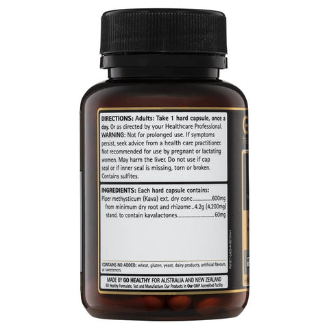 Go Healthy Kava 4200 1-a-day 60 Vege Capsules Go Healthy Kava 4200 1-a-day 60 Vege Capsules