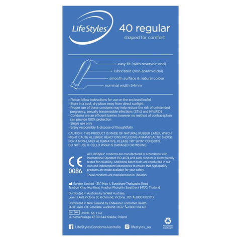 LifeStyles Condoms Regular 40 Pack LifeStyles Condoms Regular 40 Pack