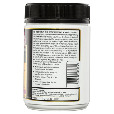 GO Healthy Pregnancy and Breastfeeding Advance 180 Capsules GO Healthy Pregnancy and Breastfeeding Advance 180 Capsules
