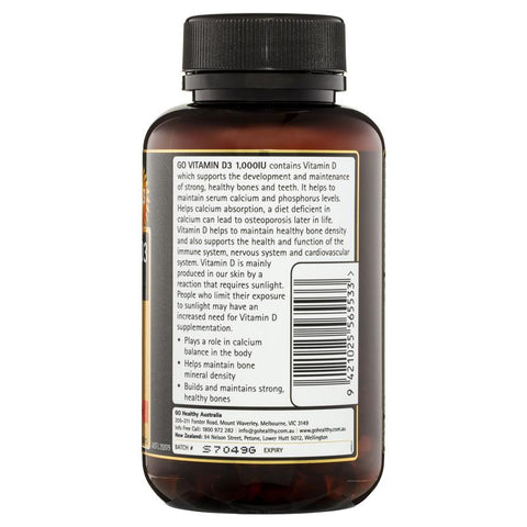 GO Healthy Vitamin D3 1000IU 150 Softgel Capsules GO Healthy Vitamin D3 1000IU 150 Softgel Capsules