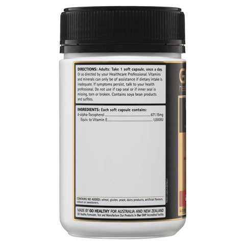 Go Healthy Vitamin E 1000IU Softgel 120 Capsules Go Healthy Vitamin E 1000IU Softgel 120 Capsules