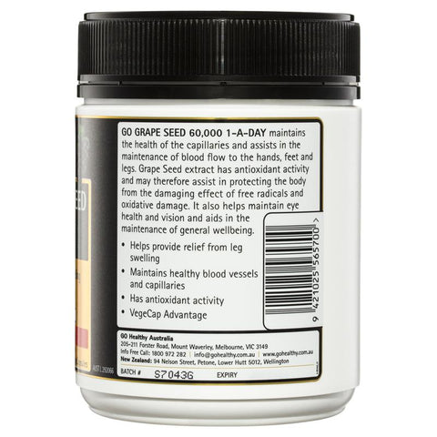GO Healthy Grape Seed 60000mg 300 Caps- GO Healthy Grape Seed 60000mg 300 Caps-