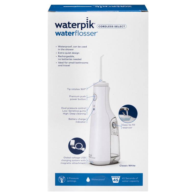 Waterpik Cordless Select Water Flosser - White WF-10A010 Waterpik Cordless Select Water Flosser - White WF-10A010