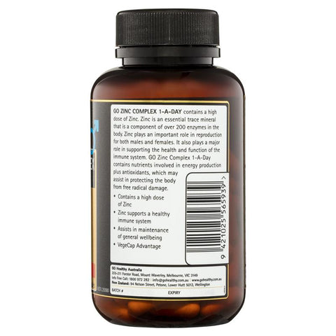 GO Healthy Zinc Complex 1 A Day 120 Vege Capsules GO Healthy Zinc Complex 1 A Day 120 Vege Capsules
