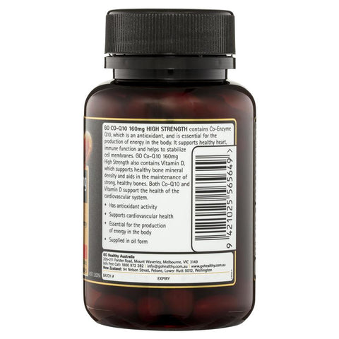 GO Healthy CoQ10 160mg 100 Softgel Capsules GO Healthy CoQ10 160mg 100 Softgel Capsules