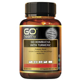 GO Healthy Kombucha with Turmeric 12B 1 A Day 40 Vege Capsules