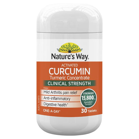 Nature's Way Activated Curcumin Clinical Strength 30 Tablets Nature's Way Activated Curcumin Clinical Strength 30 Tablets