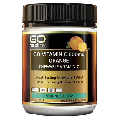GO Healthy Vitamin C 500mg Orange 200 Chewable Tabets GO Healthy Vitamin C 500mg Orange 200 Chewable Tabets