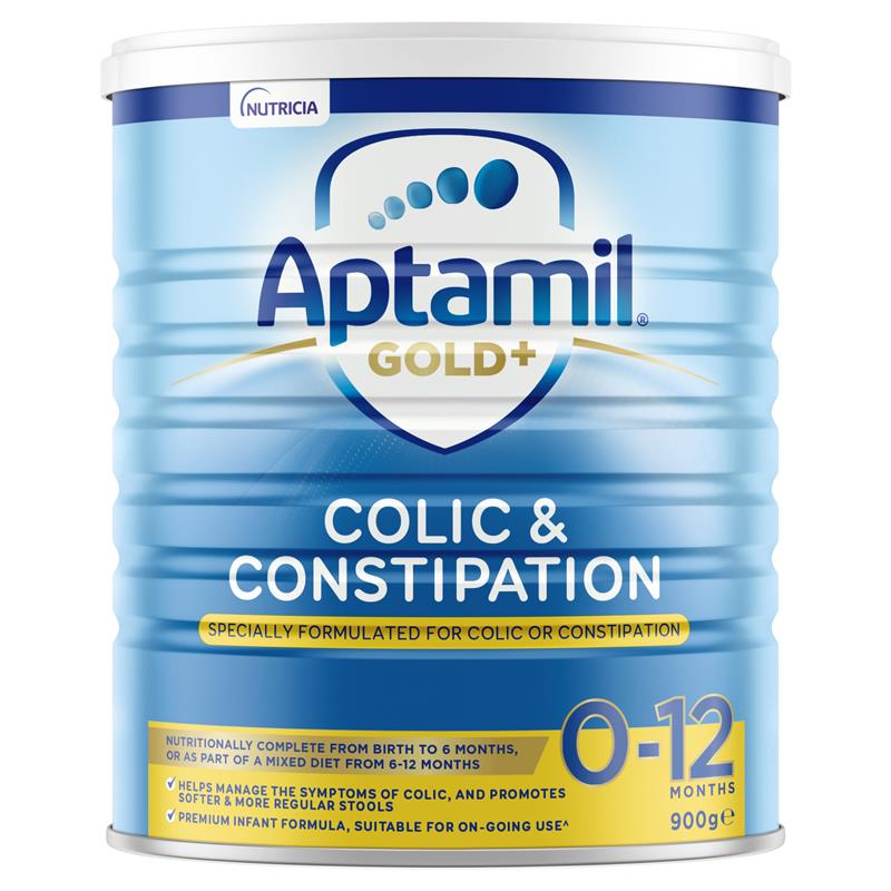 Aptamil Gold+ Colic & Constipation Baby Infant Formula From Birth to 12 Months 900g Aptamil Gold+ Colic & Constipation Baby Infant Formula From Birth to 12 Months 900g