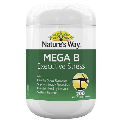 Nature's Way Mega B Excutive Stress 200 Tablets Nature's Way Mega B Excutive Stress 200 Tablets