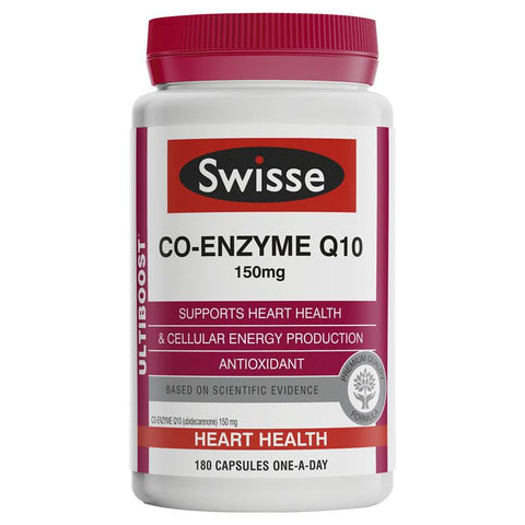 Swisse Ultiboost Co Enzyme Q10 150mg 180 Capsules Swisse Ultiboost Co Enzyme Q10 150mg 180 Capsules