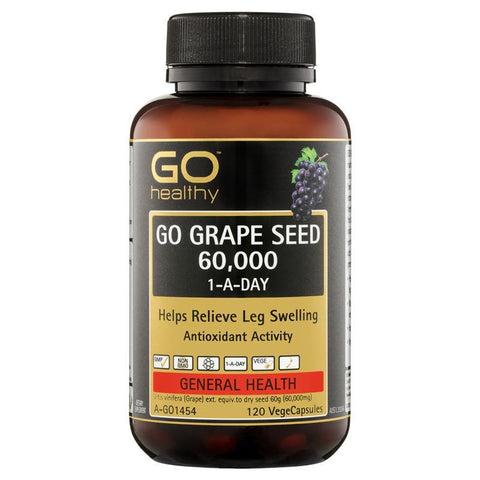 GO Healthy Grape Seed 60000mg 120 Vege Capsules GO Healthy Grape Seed 60000mg 120 Vege Capsules