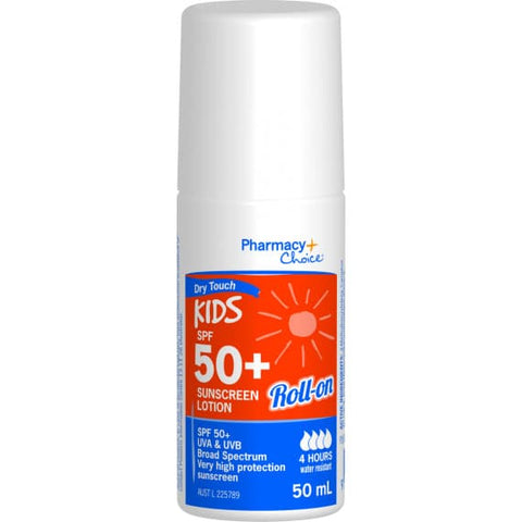 Pharmacy Choice Kids Sunscreen SPF 50+ Roll-On 50mL Pharmacy Choice Kids Sunscreen SPF 50+ Roll-On 50mL