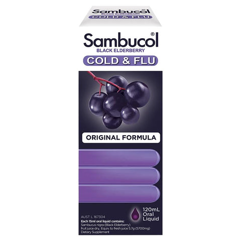 Sambucol Cold & Flu Syrup 120ml Sambucol Cold & Flu Syrup 120ml