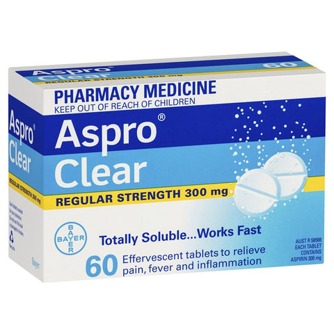 Aspro Clear Pain Relief 60 Soluble Tablets (Limit ONE per Order) Aspro Clear Pain Relief 60 Soluble Tablets (Limit ONE per Order)