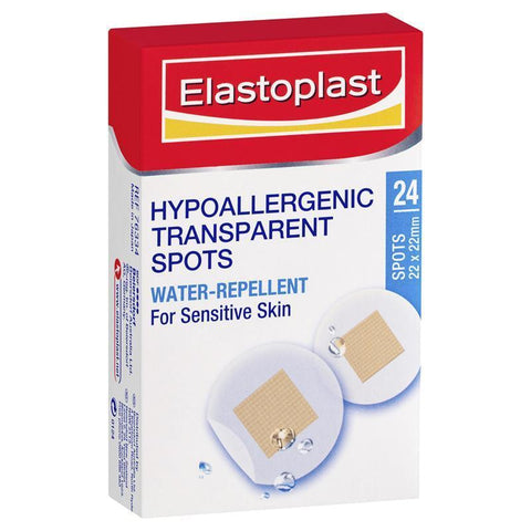 Elastoplast Sensitive Transparent Hypoallergenic Spot 24 Strips Elastoplast Sensitive Transparent Hypoallergenic Spot 24 Strips