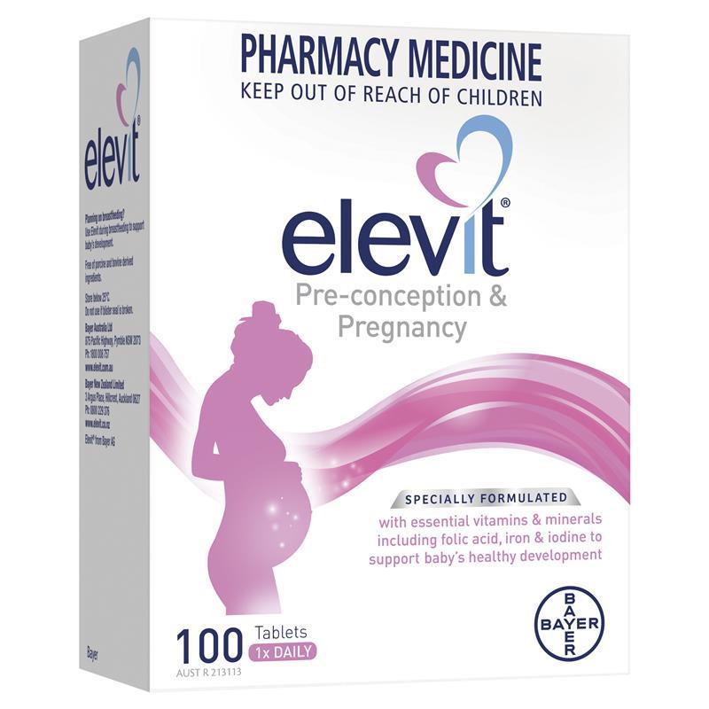 Elevit Pregnancy Multivitamin Tablets 100 Pack (100 Days) (Limit of ONE per Order) Elevit Pregnancy Multivitamin Tablets 100 Pack (100 Days) (Limit of ONE per Order)