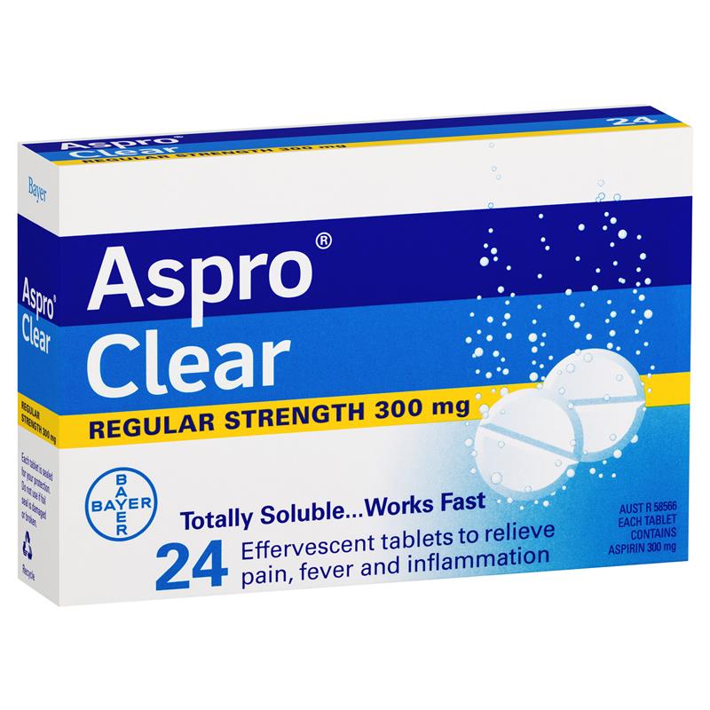 Aspro Clear Pain Relief 24 Soluble Tablets