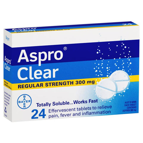 Aspro Clear Pain Relief 24 Soluble Tablets Aspro Clear Pain Relief 24 Soluble Tablets