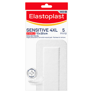 Elastoplast Sensitive 4XL Sterile 10 x 20 cm Dressings 5 Pack Elastoplast Sensitive 4XL Sterile 10 x 20 cm Dressings 5 Pack