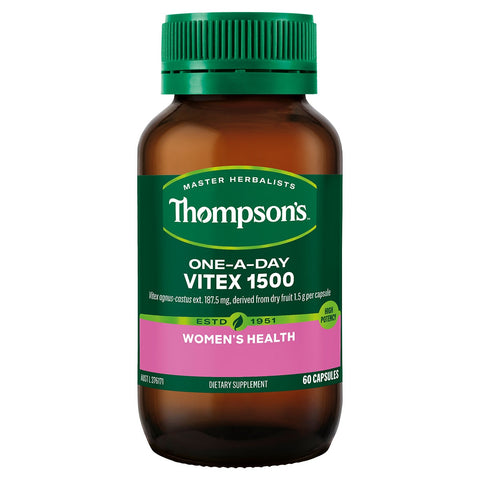 Thompson's One-a-day Vitex 1500mg 60 Capsules Thompson's One-a-day Vitex 1500mg 60 Capsules