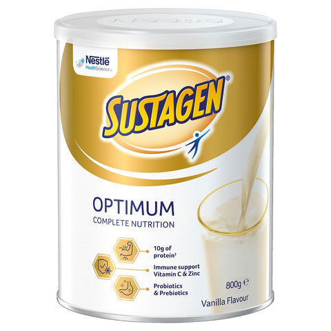 Sustagen Optimum Complete Nutrition Vanilla Flavour 800g Sustagen Optimum Complete Nutrition Vanilla Flavour 800g