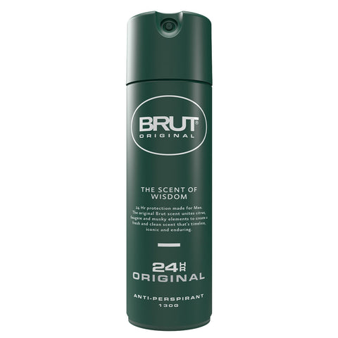 Brut Original 24HR Anti-Perspirant Deodorant The Scent of Wisdom 130g Brut Original 24HR Anti-Perspirant Deodorant The Scent of Wisdom 130g