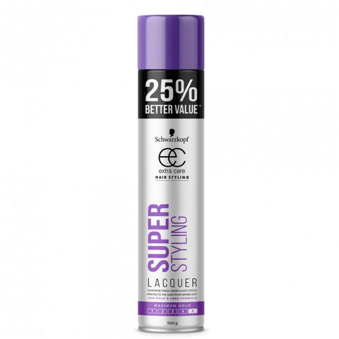 Schwarzkopf Extra Care Super Styling Lacquer Maximum Hold 500g Schwarzkopf Extra Care Super Styling Lacquer Maximum Hold 500g