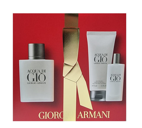 Giorgio Armani Gio Eau De Toilette 100mL 3 Piece Set (EDT 100ML+ EDT 15ML+ BODY SHAMP) Giorgio Armani Gio Eau De Toilette 100mL 3 Piece Set (EDT 100ML+ EDT 15ML+ BODY SHAMP)
