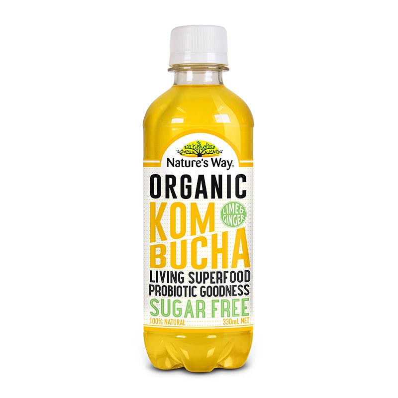 Nature's Way KOMBUCHA SUGAR FREE LIME AND GINGER 330ml