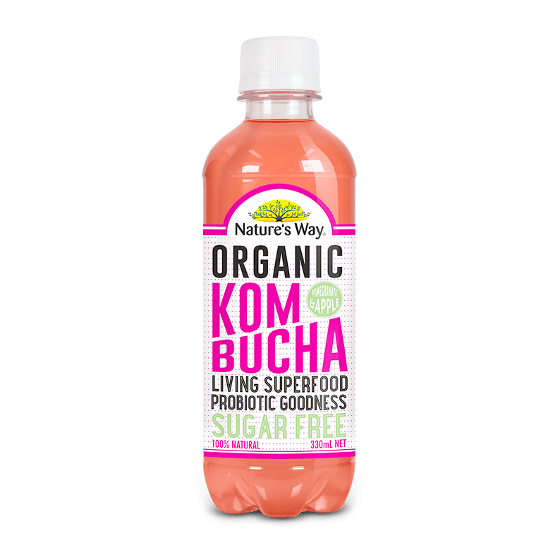 Nature's Way KOMBUCHA SUGAR FREE APPLE & POMEGRANATE 330ml