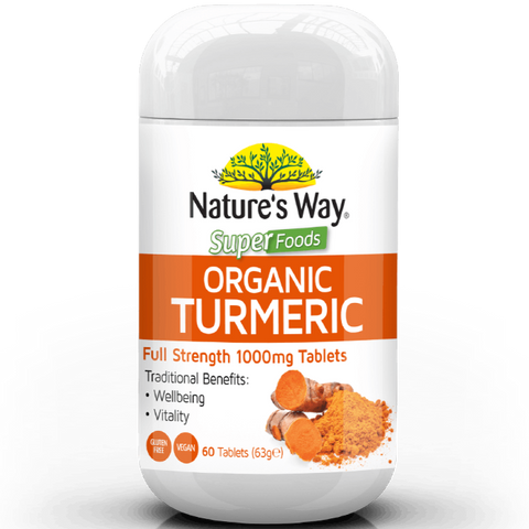 Nature's Way Superfoods TURMERIC TABS 1000mg 60s Nature's Way Superfoods TURMERIC TABS 1000mg 60s