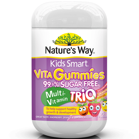 Nature's Way Kids Smart Sugar Free Vita Gummies Multi Trio 75s Nature's Way Kids Smart Sugar Free Vita Gummies Multi Trio 75s