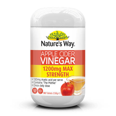 Nature's Way SUPERFOODS APPLE CIDER VINEGAR MAX 1200MG 90S Nature's Way SUPERFOODS APPLE CIDER VINEGAR MAX 1200MG 90S