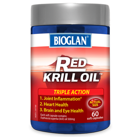 Bioglan Red Krill Oil Triple Action 500mg 60 Soft Capsules Bioglan Red Krill Oil Triple Action 500mg 60 Soft Capsules
